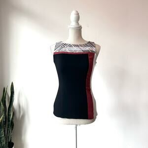 S Sleeveless Colorblock Top